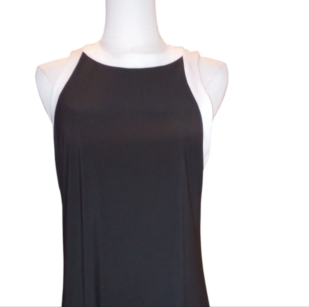 ☃️⛄☃️Tiana B. Black and White Sleeveless Midi Dress - Picture 2 of 4